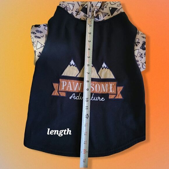 Bond & Co Dog Pawesome Adventure Hoodie Black Cream Large (DG3-Med) (DG2-XL) - Picture 3 of 5